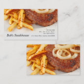 Carte De Visite Steak aux oignons et frites (Devant / Derrière)