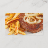 Carte De Visite Steak aux oignons et frites (Dos)