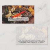 Carte De Visite Steak et champignons | Logo de coupe-feu (Devant / Derrière)