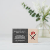 Carte De Visite Steak et ustensiles | Restaurant gastronomique (Debout devant)