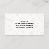 Carte De Visite Steak | Icônes alimentaires (Dos)