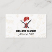 Carte De Visite Steak | Icônes alimentaires (Devant)