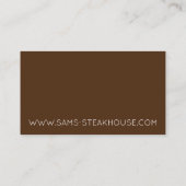 Carte De Visite Steak Rare Steak Steak Restaurant Cuisine Chef (Dos)
