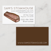Carte De Visite Steak Steak Restaurant de New York (Devant / Derrière)