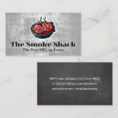 Carte De Visite Steaks Cuisine sur Grill ouvert (Devant / Derrière)