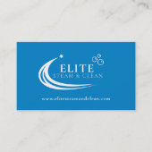 Carte De Visite Steam Cleaning Business blue white  (Devant)