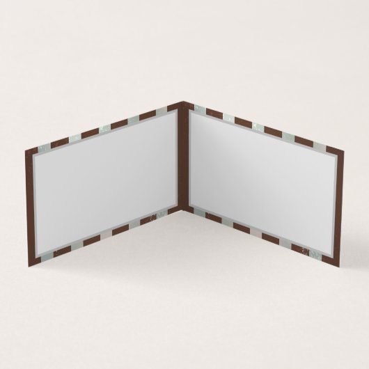 Carte De Visite Steampunk Clock and Turquoise Roses on Striped (Intérieur)