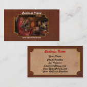 Carte De Visite Steampunk - Engrenage - Ça fonctionnait avant (Devant / Derrière)