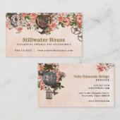 Carte De Visite Steampunk floral (Devant / Derrière)