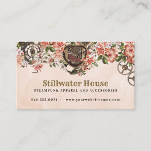 Carte De Visite Steampunk floral