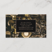 Carte De Visite Steampunk Gears Industriel Entrepreneur Mécanique (Dos)