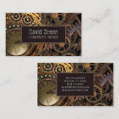 Carte De Visite Steampunk Gears Mécanique de construction industri (Devant / Derrière)