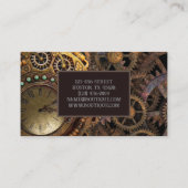 Carte De Visite Steampunk Gears Mécanique de construction industri (Dos)
