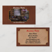 Carte De Visite Steampunk - le scientifique fou (Devant / Derrière)