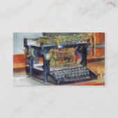 Carte De Visite Steampunk - Machine à écrire vintage (Dos)