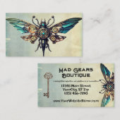 Carte De Visite Steampunk mécanique Vintage industriel Cyberpunk (Devant / Derrière)
