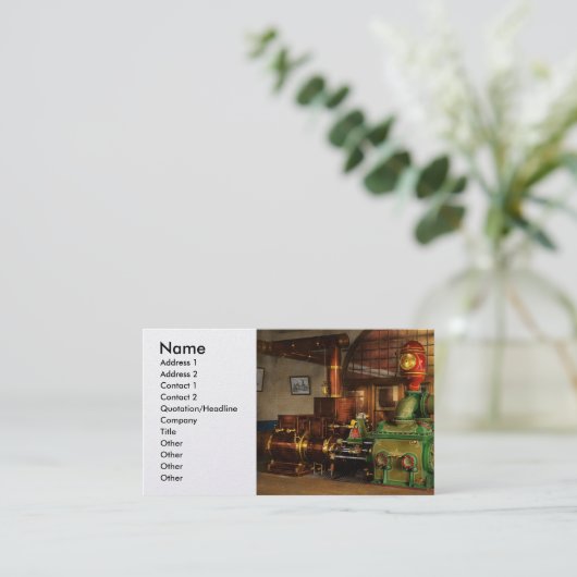 Carte De Visite Steampunk - Pompe à vapeur en duplex Worthington 1 (Debout devant)