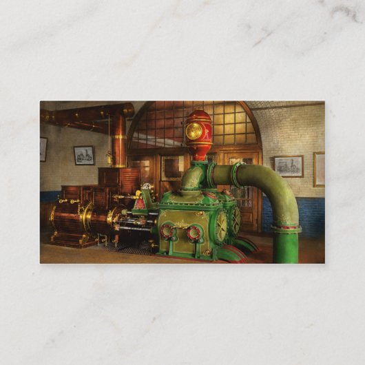 Carte De Visite Steampunk - Pompe à vapeur en duplex Worthington 1 (Dos)