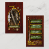 Carte De Visite Steampunk - roues de progrès (Devant / Derrière)