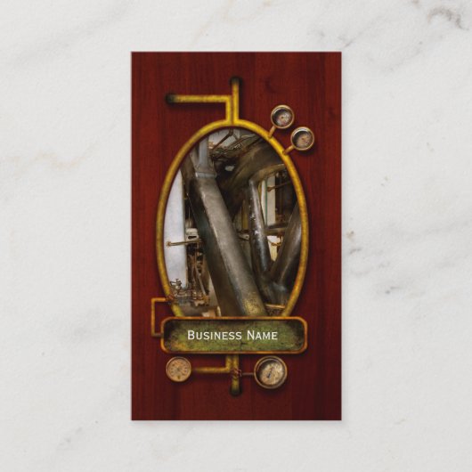 Carte De Visite Steampunk - roues de progrès (Devant)