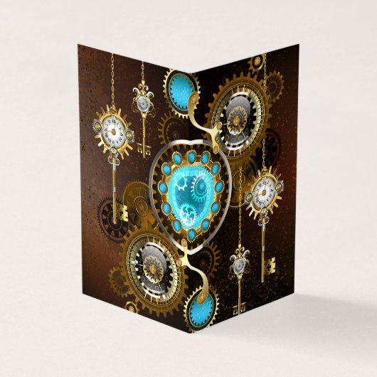 Carte De Visite Steampunk Rusty Background (Extérieur)