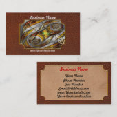 Carte De Visite Steampunk - Spirale - continuum du temps spatial (Devant / Derrière)