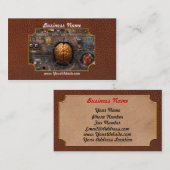 Carte De Visite Steampunk - surcharge d'information (Devant / Derrière)