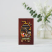 Carte De Visite Steampunk - train - l'express superbe (Debout devant)