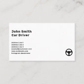 Carte De Visite Steering Wheel Icon - Car Driver (Dos)