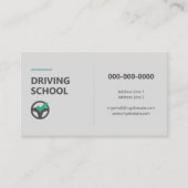 Carte De Visite Steering Wheel Icon - Driving School  (Devant)