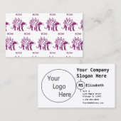 Carte De Visite Stegosaurus pourpre Dinosaure araigné (Devant / Derrière)