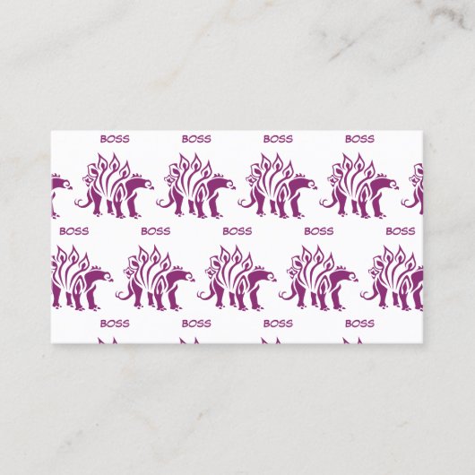 Carte De Visite Stegosaurus pourpre Dinosaure araigné (Devant)