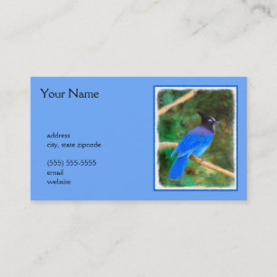 Carte De Visite Steller's Jay Painting - Art original pour oiseaux