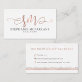 Carte De Visite Stephanie M (Devant / Derrière)