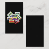 Carte De Visite Stereo Cassette Tape Mixtape Radio 80s 90s Musique (Devant / Derrière)