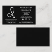 Carte De Visite Stéthoscope Infirmière Praticien Docteur Cardiolog (Devant / Derrière)