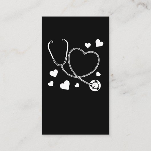 Carte De Visite Stethoscope Nurse Love Hospital (Devant)
