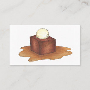 Carte De Visite Sticky Toffee Pudding Dessert Food Pâtisserie Chef
