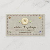 Carte De Visite Stitch et boutons sur mesure Seamstress (Devant)