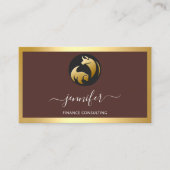 Carte De Visite Stock de services financiers Bufalo Bear Gold (Devant)