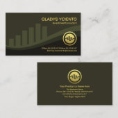 Carte De Visite Stock Exchange Graph Vague investissement (Devant / Derrière)