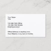 Carte De Visite Stock Trading Et Conseiller Financier (Dos)