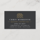 Carte De Visite Stone Bricklayer Masonry Mason QR Code (Devant)