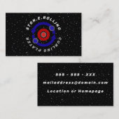 Carte De Visite Stone de curling roulant comme l'orbite de la Terr (Devant / Derrière)