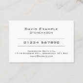 Carte De Visite Stonemason avec photo du titulaire (Dos)