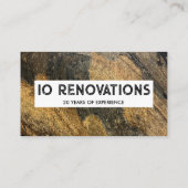 Carte De Visite Stonemason Entrepreneur Handyman Cool Texture rust (Dos)
