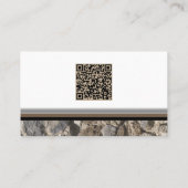 Carte De Visite Stonemason Rustique Rock Bordure QR Code (Dos)