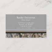 Carte De Visite Stonemason Rustique Rock Bordure QR Code (Dos)