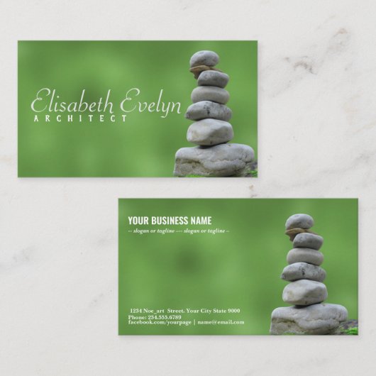 Carte De Visite Stones Zen (Devant / Derrière)