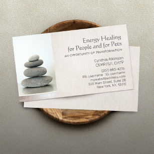 Carte De Visite Stones Zen empilées Santé et bien-être holistiques
